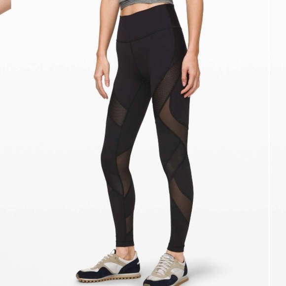 Lululemon Lululemon Wunder Under High-Rise Tight 28" *Mesh Black 37510 - Picture 1 of 14